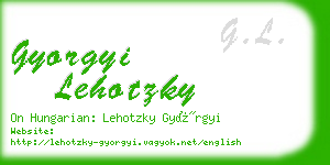 gyorgyi lehotzky business card